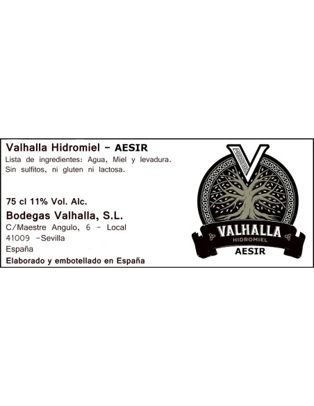 Ampolla d'hidromel Clàssica marca Valhalla de75cl